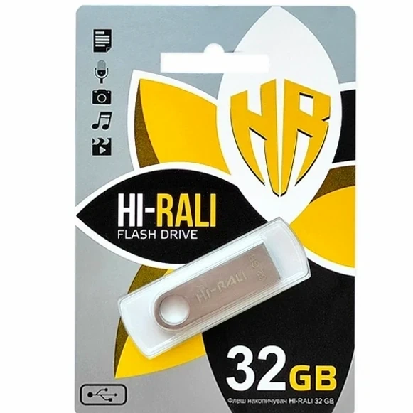 USB флешка Hi-Rali Shuttle 32GB металл для хранения и переноса данных - Фото 2 USB флешка Hi-Rali Shuttle 32GB металл для хранения и переноса данных - изображение 2