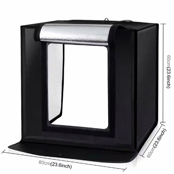 Лайтбокс Puluz PU5060 60 см 36W USB черный для предметной съемки с 2 лампами и 6 фонами - Фото 2 Лайтбокс Puluz PU5060 60 см 36W USB черный для предметной съемки с 2 лампами и 6 фонами - изображение 2