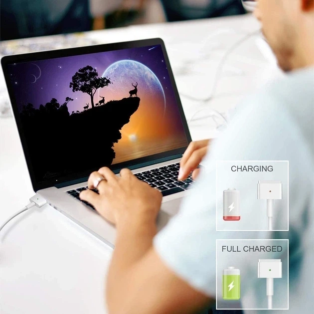 Сетевое зарядное устройство 85W MagSafe 2 для MacBook Pro 15 дюймов белое - изображение 7