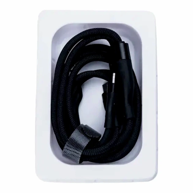 Кабель для заряджання 3 в 1 microUSB Type-C Lightning підтримка швидкого заряджання чорний - Фото 4 Кабель для заряджання 3 в 1 microUSB Type-C Lightning підтримка швидкого заряджання чорний - зображення 4
