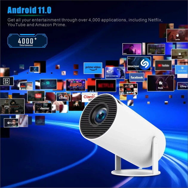 Проектор FIRE 502 HD 170 ANSI 3 Вт 43-120 дюймів для домашнього кінотеатру білий - Фото 8 Проектор FIRE 502 HD 170 ANSI 3 Вт 43-120 дюймів для домашнього кінотеатру білий - зображення 8
