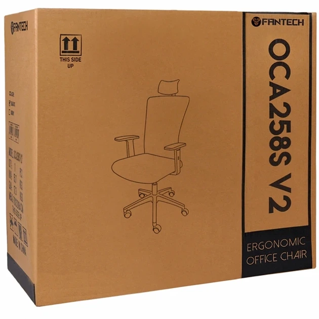 Офісне крісло Fantech OCA258SV2 Сірий сітчаста спинка 3D ергономічні підлокітники - Фото 2 Офісне крісло Fantech OCA258SV2 Сірий сітчаста спинка 3D ергономічні підлокітники - зображення 2
