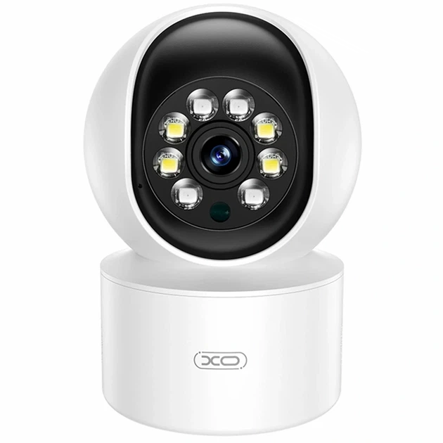 Смарт камера 3MP 2304х1296 Wi-Fi двухсторонняя связь для дома и офиса XO CR01 Белый - Фото 1 Смарт камера 3MP 2304х1296 Wi-Fi двухсторонняя связь для дома и офиса XO CR01 Белый - изображение 1