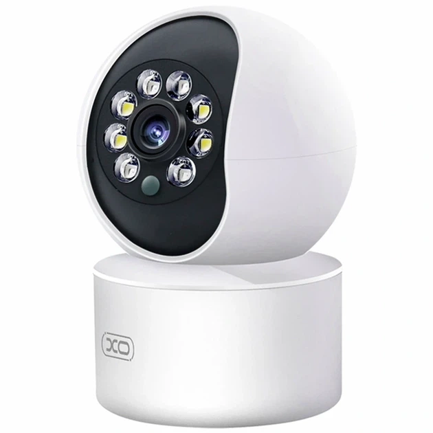 Смарт камера 3MP 2304х1296 Wi-Fi двухсторонняя связь для дома и офиса XO CR01 Белый - Фото 2 Смарт камера 3MP 2304х1296 Wi-Fi двухсторонняя связь для дома и офиса XO CR01 Белый - изображение 2