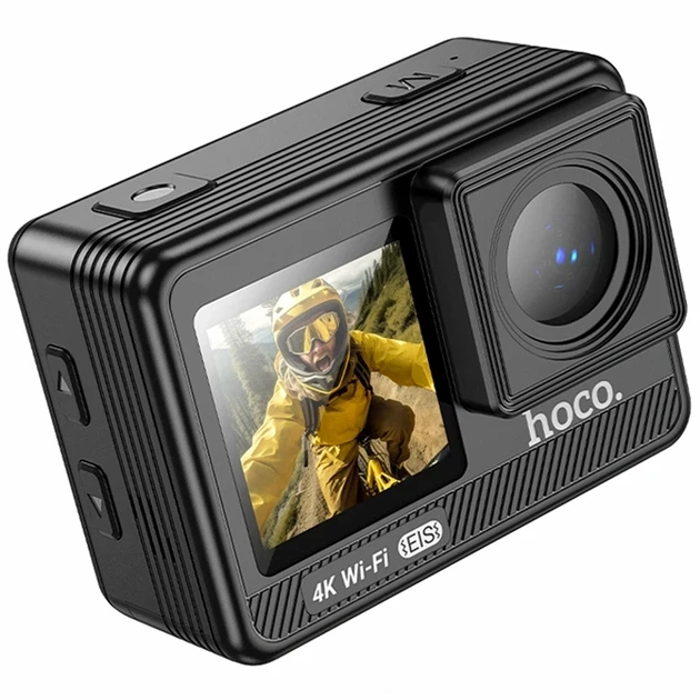 Экшн-камера Hoco DV102 4K 20MP 150° Wi-Fi водонепроницаемая черный 900mAh комплект - Фото 1 Экшн-камера Hoco DV102 4K 20MP 150° Wi-Fi водонепроницаемая черный 900mAh комплект - изображение 1