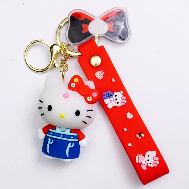 Дитячий брелок Hello Kitty силікон 4x6см для ключів сумки рюкзака рандомний колір - Фото 7 Дитячий брелок Hello Kitty силікон 4x6см для ключів сумки рюкзака рандомний колір - зображення 7