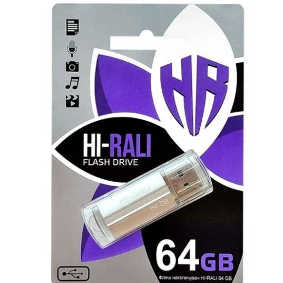 USB Flash Drive 64GB металлический для хранения данных Hi-Rali Corsair - Фото 2 USB Flash Drive 64GB металлический для хранения данных Hi-Rali Corsair - изображение 2