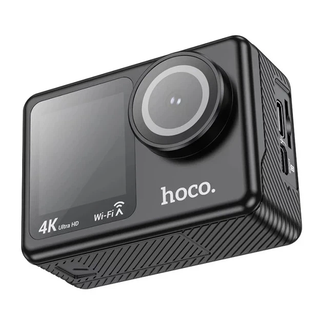 Экшн-камера Hoco DV101 4K 16MP Wi-Fi водонепроницаемая с аккумулятором 900mAh черный - Фото 5 Экшн-камера Hoco DV101 4K 16MP Wi-Fi водонепроницаемая с аккумулятором 900mAh черный - изображение 5