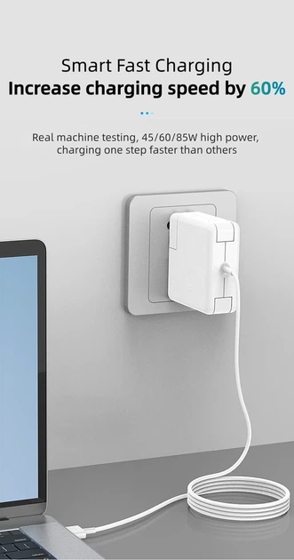 Зарядное устройство Macbook MagSafe 2 45 Вт 1.5 м сетевое белый - изображение 5