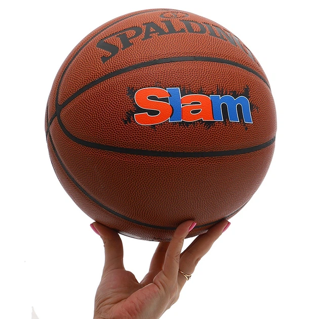 Мяч баскетбольный Spalding Slam 76886Y №7 Коричневый (57484055) - Фото 5 Мяч баскетбольный Spalding Slam 76886Y №7 Коричневый (57484055) - изображение 5