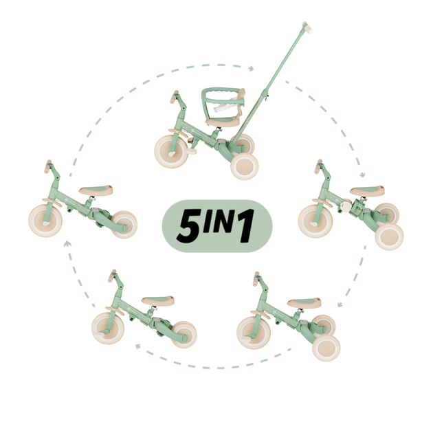 Біговел Petite&Mars 5 в 1 Turbo / Green Twist (613480) (8596202017516) - зображення 12