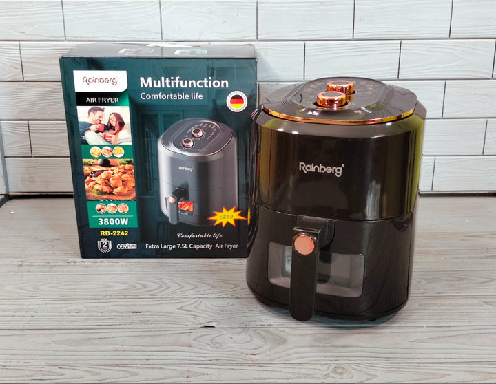 Аерофритюрниця безоливна електрична Rainberg RB-2242 6 л 3800W - зображення 2