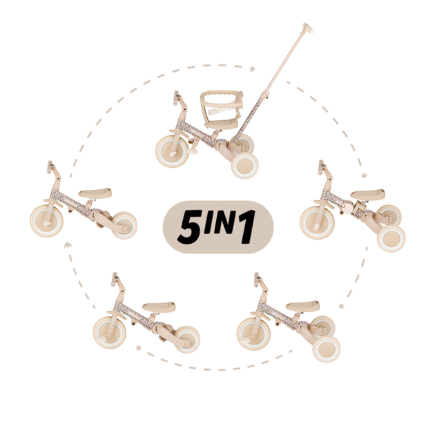 Біговел Petite&Mars 5 в 1 Turbo / Pink Meadow (613364) (8596202017509) - зображення 2