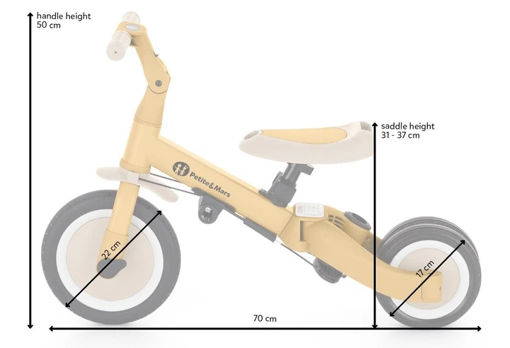 Біговел Petite&Mars 5 в 1 Turbo / Desert Sand (613818) (8596202008958) - зображення 11