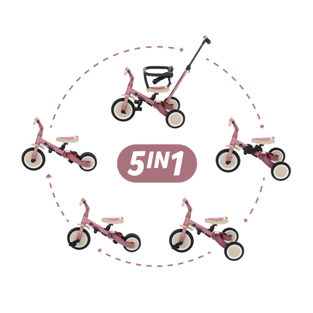 Біговел Petite&Mars 5 в 1 Turbo / Dusty Rose (613821) (8596202015499) - зображення 8