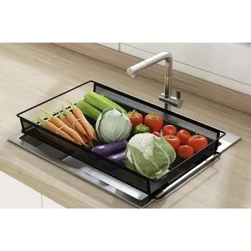 Кухонный стеллаж на колесах с тремя полками Ruhhy 24749 Black - изображение 6