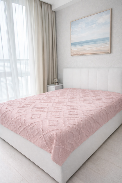 Покрывало Diamond Nordic 180x200 См Тускло-розовый Косик. 180x200 (382979) - Фото 1 Покрывало Diamond Nordic 180x200 См Тускло-розовый Косик. 180x200 (382979) - изображение 1