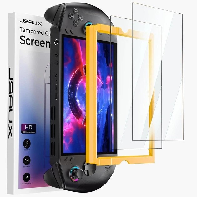 Защитное стекло JSAUX для Lenovo Legion Go S (8") 9H, с рамкой для наклеивания 2 шт, глянцевое - Фото 3 Защитное стекло JSAUX для Lenovo Legion Go S (8") 9H, с рамкой для наклеивания 2 шт, глянцевое - изображение 3