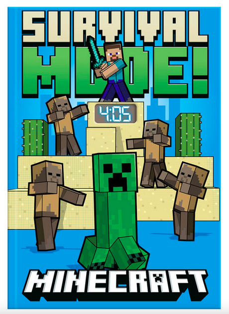 Notatnik Kids Euroswan Minecraft z zegarkiem LCD MIN4331 (8435507892391) - obraz 2