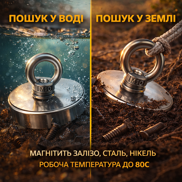 Неодимовий магніт 120 мм 450 кг круглий потужний з кільцем NdFeB з нікелевим покриттям для кріплення, майстерні, виробництва, магнітний брусок для утримання металевих деталей - зображення 3