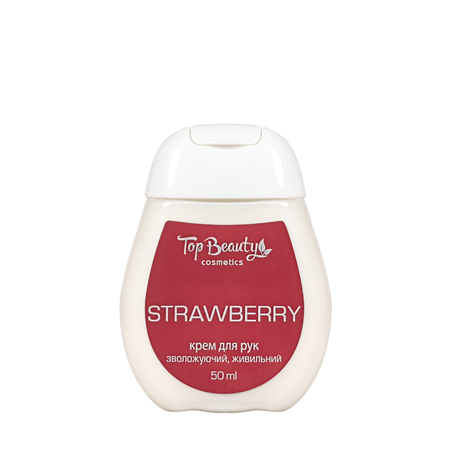 Крем для рук Top beauty Strawberry зволожувальний живильний, 50 мл - Фото 1 Крем для рук Top beauty Strawberry зволожувальний живильний, 50 мл - изображение 1