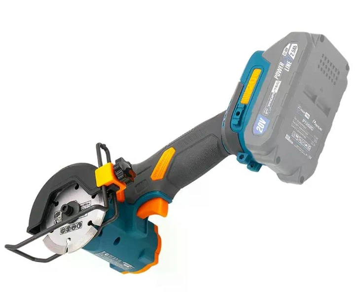 Акумуляторна універсальна дискова пилка PROFI-TEC PWS390 (20 В, диск 76 мм, різ 22 мм) 1×PT2020VX (2.0 Аг), ЗП BC20V, кейс, 5 дисків - зображення 6