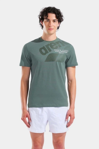 Чоловіча футболка Arena LOGO T-SHIRT 011000-600 L Хакі - Фото 1 Чоловіча футболка Arena LOGO T-SHIRT 011000-600 L Хакі - изображение 1