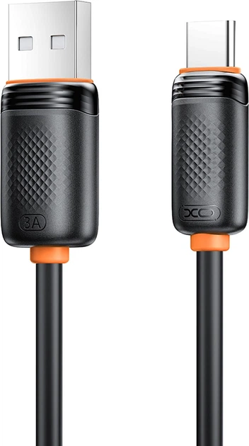 Кабель XO NB302-AC USB-A to USB-C 3 А, 1 м Black (NB302-AC.black) - Фото 1 Кабель XO NB302-AC USB-A to USB-C 3 А, 1 м Black (NB302-AC.black) - изображение 1