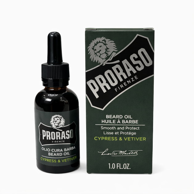 Олія для бороди Proraso Cypress & Vetyver 30 мл (400742) - Фото 1 Олія для бороди Proraso Cypress & Vetyver 30 мл (400742) - зображення 1