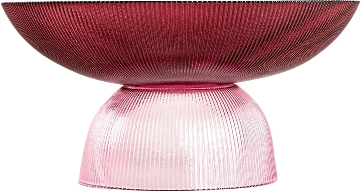 Миска Homla Megalo скляна бордово-рожевий 25 см (5906496762994) - зображення 2