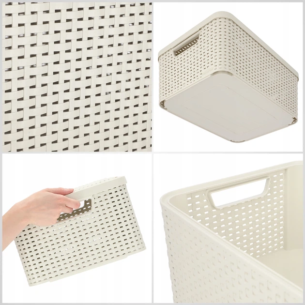 Koszyk Curver Style M z pokrywą 18 l Kremowy 205848 (3253923618020) - obraz 3