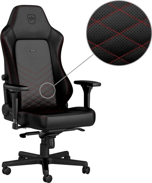 Комп'ютерне крісло для геймера Noblechairs Hero PU leather black/red (NBL-HRO-PU-BRD) - зображення 11