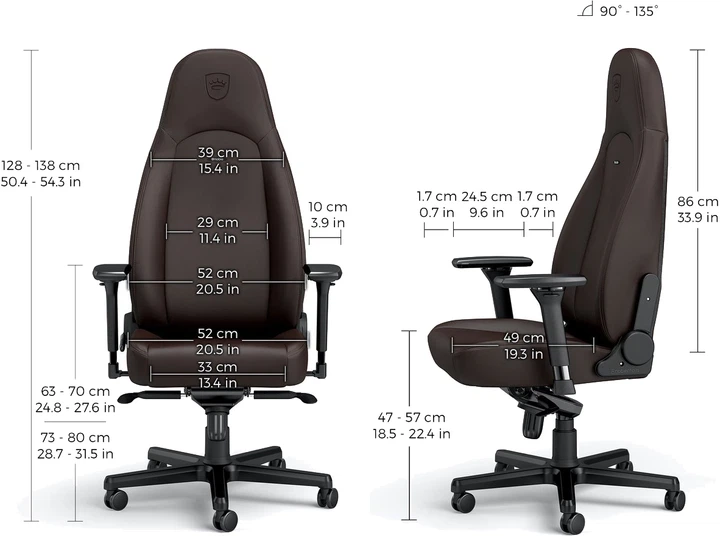 Комп'ютерне крісло для геймера Noblechairs Icon Java Edition (NBL-ICN-PU-JED) - изображение 15