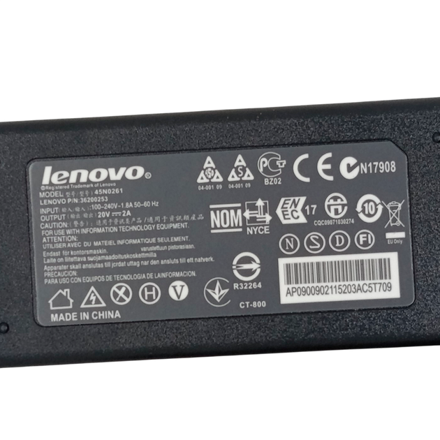 Блок живлення для ноутбука Lenovo 20V 2A (5.5*2.5) з індикатором Black - Фото 8 Блок живлення для ноутбука Lenovo 20V 2A (5.5*2.5) з індикатором Black - зображення 8