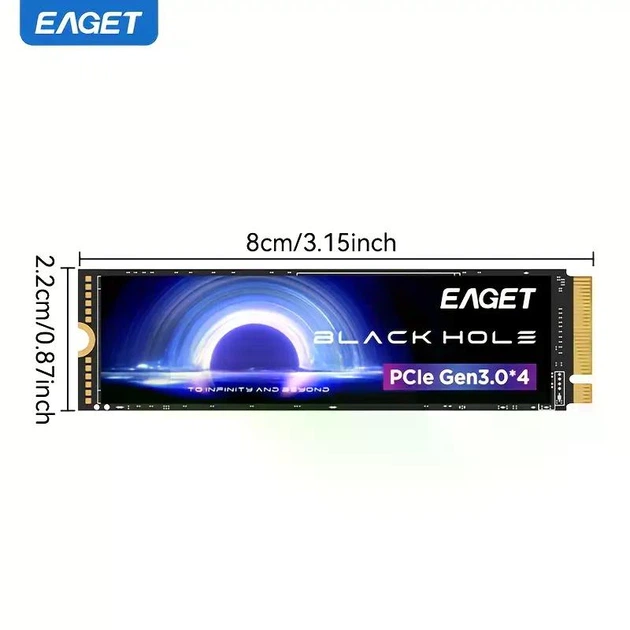 SSD Накопичувач Eaget 3500MB/s SSD NVMe M.2 2280 256GB PCIe 3.0x4 (Eaget SSD NVMe M.2) - Фото 2 SSD Накопичувач Eaget 3500MB/s SSD NVMe M.2 2280 256GB PCIe 3.0x4 (Eaget SSD NVMe M.2) - изображение 2