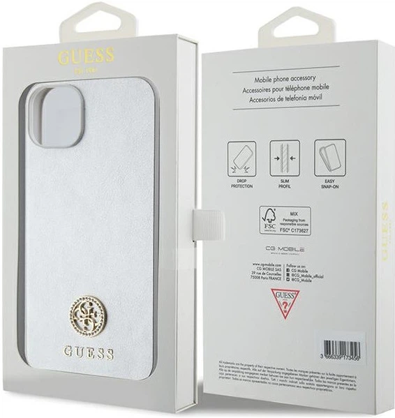 Панель Guess Strass Metal Logo для Apple iPhone 15 Plus / 14 Plus 6.7" Silver (3666339151157) - зображення 3