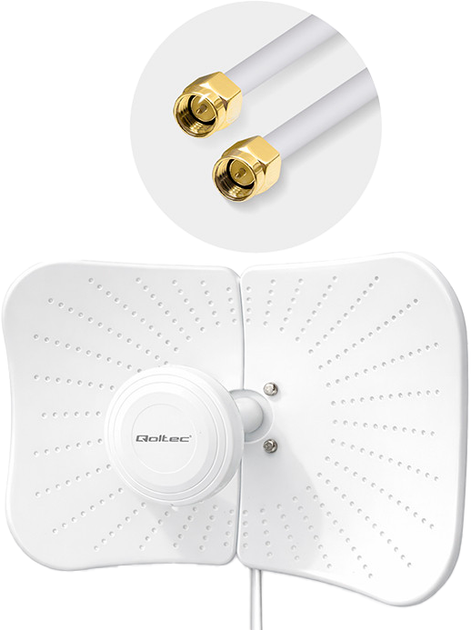 Параболічна антенна Qoltec 5G LTE 2x19dBi (5901878570631) - зображення 3