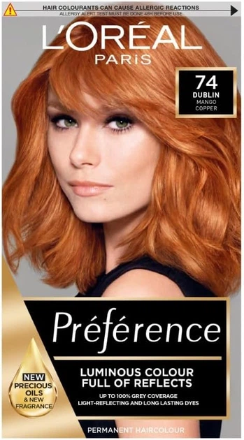 L'Oreal Paris Feria Preference краска для волос (раньше Dublin) 7.4 Интенсивный медный - изображение 2