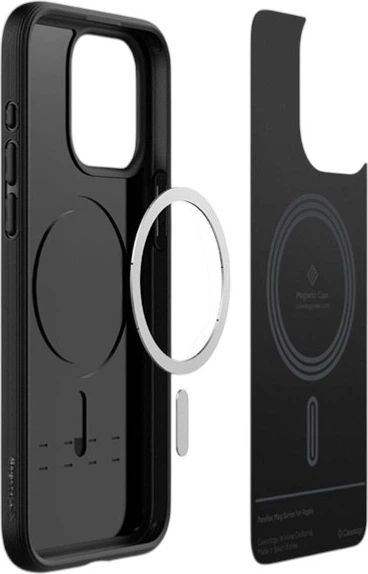 Etui Spigen Caseology Parallax Mag Magsafe do Apple iPhone 15 Pro Max Matte Black (ACS06614) - obraz 9