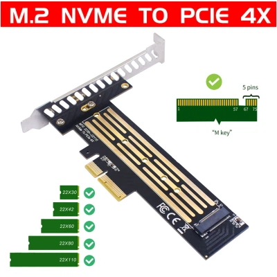 Контролер Dynamode M.2 SSD NVMe M-Key to PCI-E 3.0 x4/ x8/ x16, full profile br (PCI-Ex4- M.2 M-key) - зображення 2
