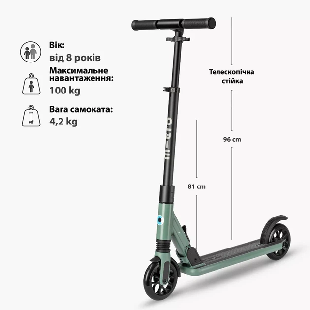Самокат Micro Sprite Suspension оливковый (SA0246) - изображение 7