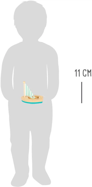 Набір іграшок для купання Small Foot дерев’яні вітрильники 5410633 (4020972116536) - зображення 4