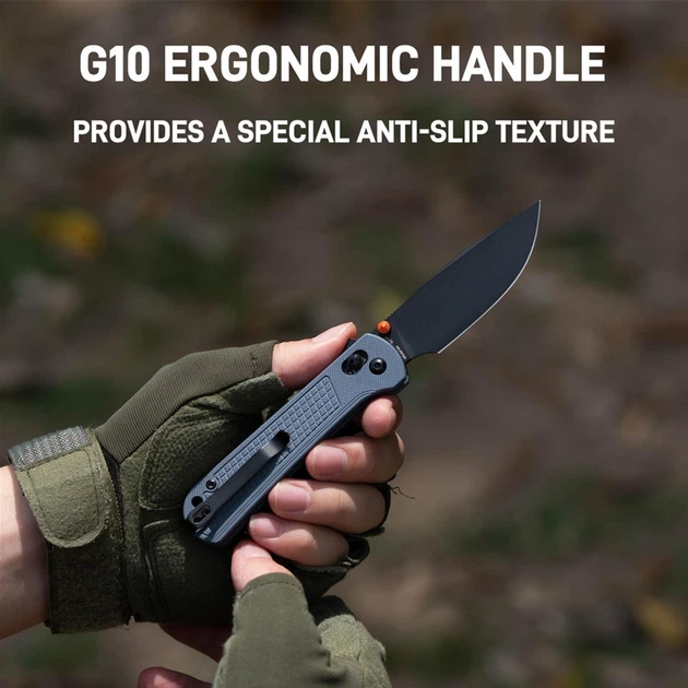 Ніж розкладний CJRB Pyrite J1960-BGY Nitro-V button lock Чорно-сірий G10 EDC (27980497) - Фото 2 Ніж розкладний CJRB Pyrite J1960-BGY Nitro-V button lock Чорно-сірий G10 EDC (27980497) - зображення 2