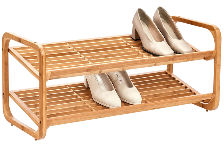 Stojak na buty Zeller 2 poziomy bambusowy (4003368135694) - obraz 2