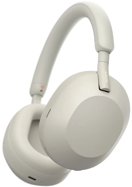 Навушники Over-ear Sony WH-1000XM5 BT 5.2, ANC, Hi-Res, AAC, LDAC, Wireless, Mic, Сріблястий (648085) - зображення 3