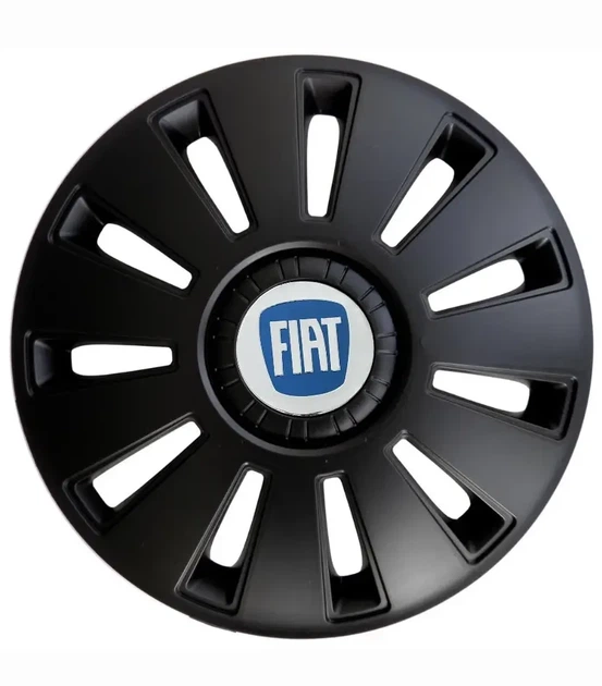 Ковпак колісний Fiat червоний R15 чорний Kenguru REX 4 шт - зображення 2