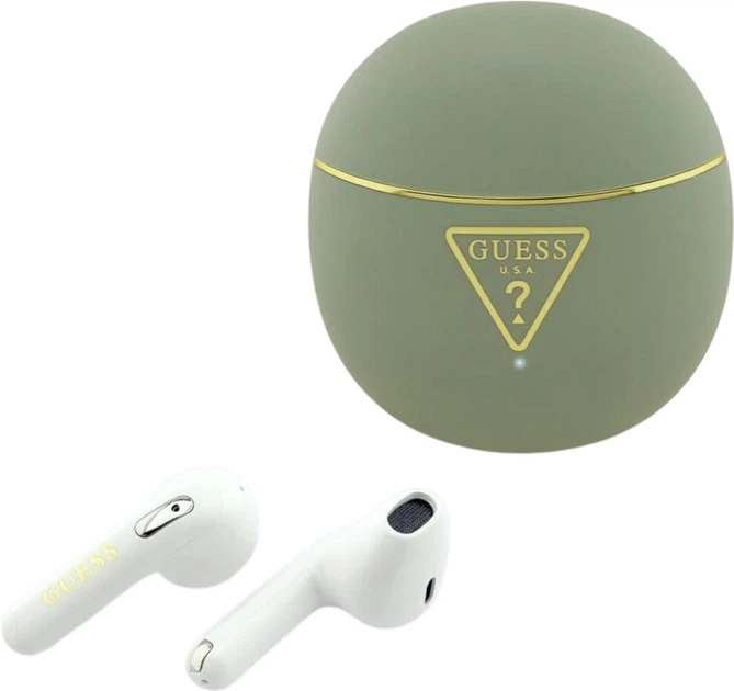 Słuchawki Guess Gold Line Triangle Khaki (GUTWSA15HETN) - obraz 4