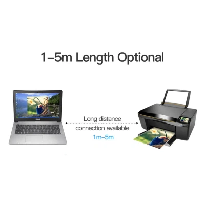 Кабель для принтера USB 2.0 AM/BM 1.0m black VENTION (VAS-A16-B100) - зображення 3