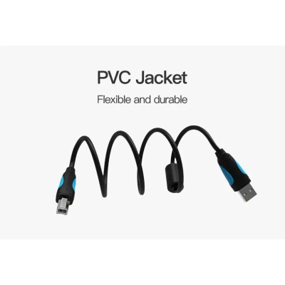 Кабель для принтера USB 2.0 AM/BM 1.0m black VENTION (VAS-A16-B100) - зображення 6