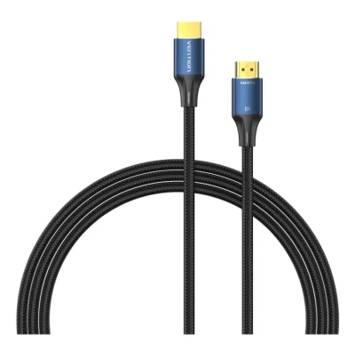 Кабель мультимедийный HDMI M to HDMI M 1.0m 8K60Hz cotton braided blue Vention (ALGLF) - изображение 2